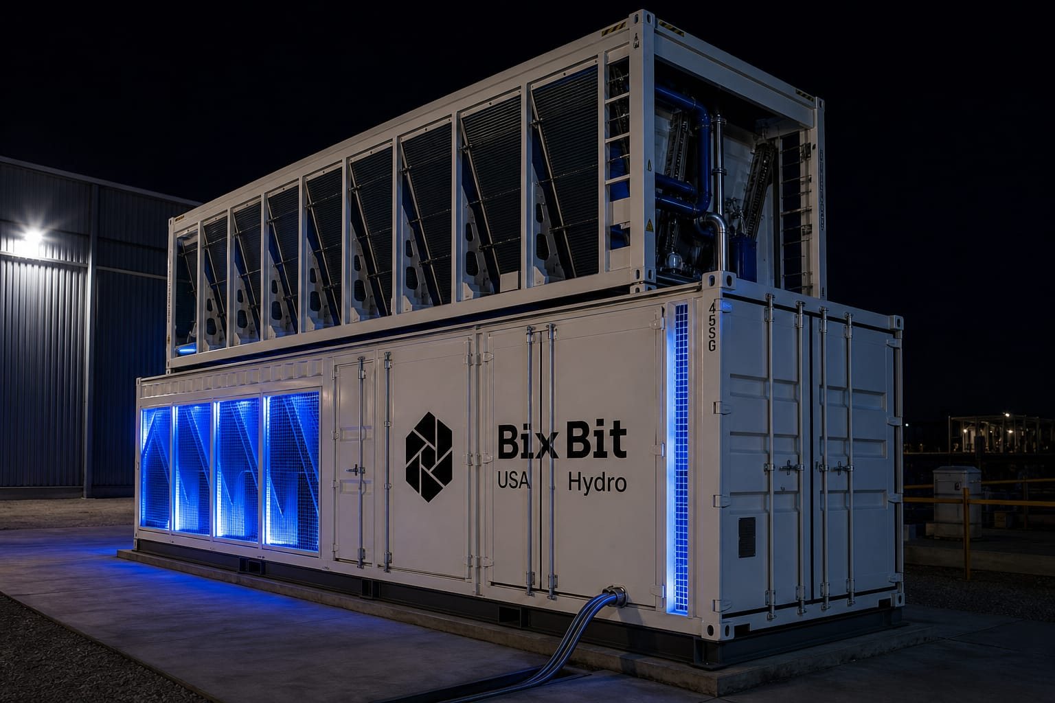BiXBiT USA Hydro cooling container at night